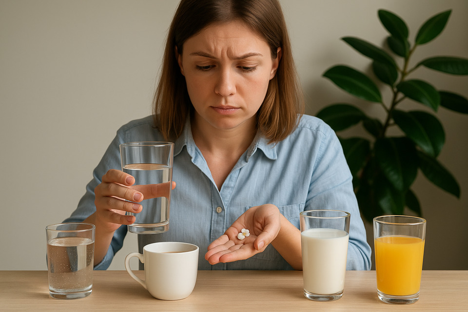 Чим не можна запивати таблетки: чай, молоко, сік, газована вода