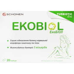 Екобіол капсули для відновлення нормальної мікрофлори кишечника та піхви блістер 20 шт