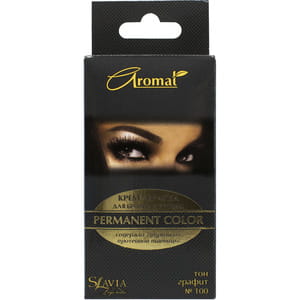 Крем-краска для бровей и ресниц АРОМАТ Permanent Color (Пермамент Колор) код оттенка 100 цвет Графит
