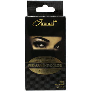 Крем-фарба для брів та вій АРОМАТ Permanent Color (Пермамент Колор) код відтінку 110 колір Чорний