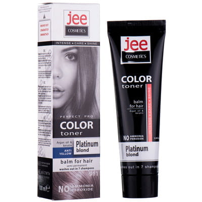 Бальзам для волос JEE COSMETICS (Джи косметикс) тонирующий цвет №911 Платиновый блонд