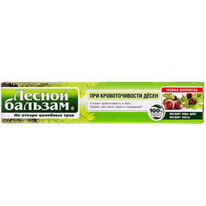 Зубная паста Лесной бальзам с экстрактами коры дуба и пихты при кровоточивости десён 75 мл