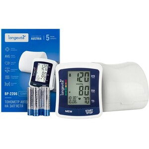 Измеритель (тонометр) артериального давления LONGEVITA (Лонгевита) модель BP-2206 автоматический