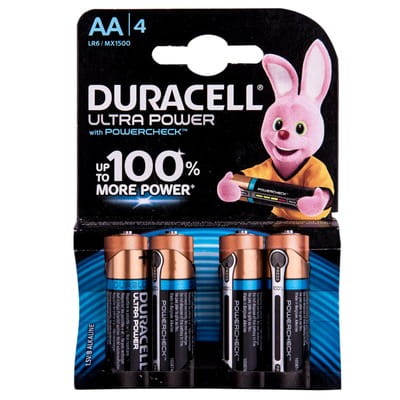 Батарейки DURACELL (Дюрасель) UltraPower (УльтраПавер) AA алкалиновые 1,5V LR6 4 шт