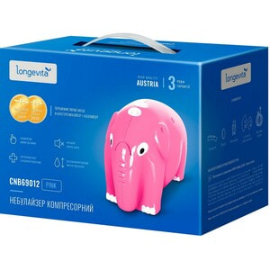 Інгалятор компресорний LONGEVITA (Лонгевита) CNB69012 pink