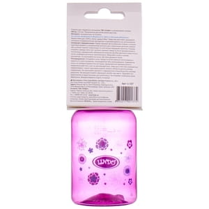 Бутылочка для кормления LINDO (Линдо) артикул LI 137 цветная с силиконовой соской 125 мл