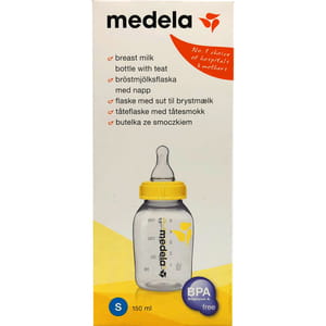 Бутылочка детская MEDELA (Медела) с силиконовой соской размер S 150 мл