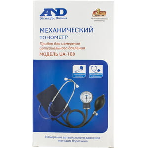 Измеритель (тонометр) артериального давления AND (Эй энд Ди) модель UA-100 механический со встроенным стетоскопом