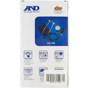 Измеритель (тонометр) артериального давления AND (Эй энд Ди) модель UA-100 механический со встроенным стетоскопом