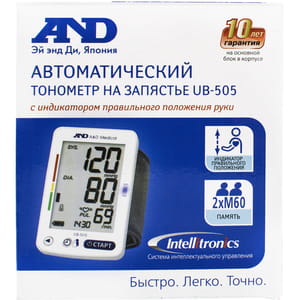 Вимірювач артеріального тиску AND (Ей енд Ді) модель UB-505 автоматичний на зап'ясток