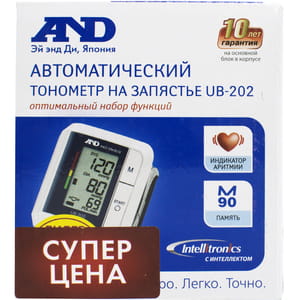 Измеритель артериального давления AND (Эй энд Ди) модель UB-202 автоматический на запястье