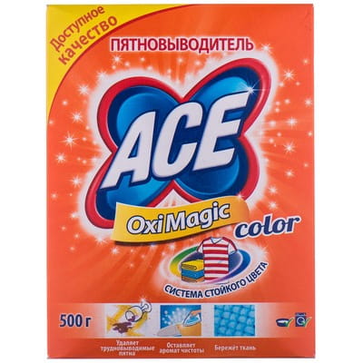 Средство для выведения пятен ACE (Ас) Oxi Magic 500 г