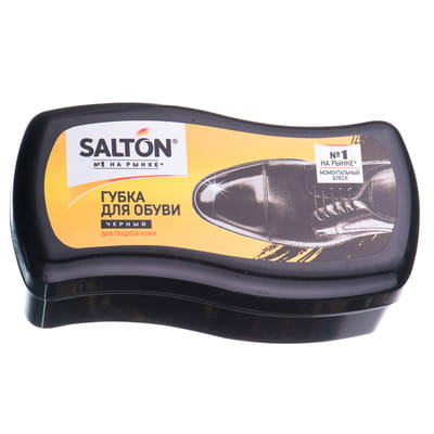 Губка волна SALTON (Салтон) для обуви из гладкой кожи черная 1 шт NEW