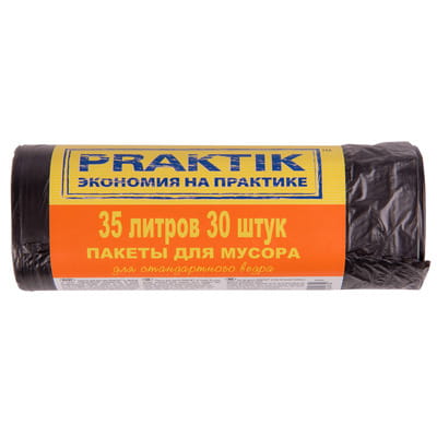 Пакеты для мусора PRAKTIK (Практик) 35 л 30 шт