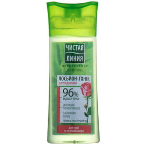 Лосьон-тоник для лица Чистая линия Лепестки роз для сухой и чувствительной кожи 100 мл