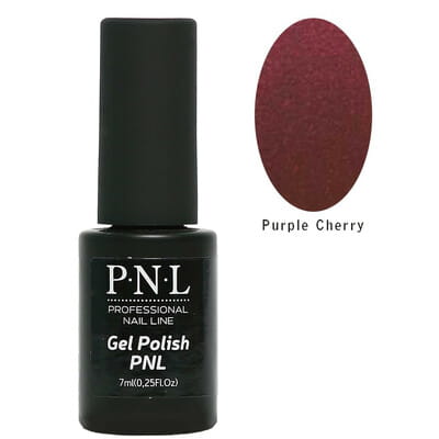 Гель-лак для ногтей P.N.L (Пи.Эн.Эл) Professional Nail Line (Профешнл неил лайн) Gel Polish цвет №017 Purple Cherry 7 мл