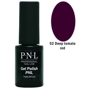 Гель-лак для ногтей P.N.L (Пи.Эн.Эл) Professional Nail Line (Профешнл неил лайн) Gel Polish цвет №052 Deep tomato red 7 мл
