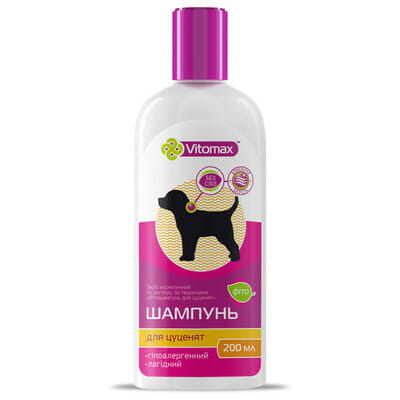 Фитошампунь для щенков VITOMAX (Витомакс) средство косметическое по уходу за животными Без слез 200 мл