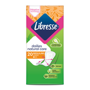 Прокладки  щоденні жіночі LIBRESSE (Лібрес) Natural Care Pantyliners (Нейчерал кеа) Нормал 20 шт