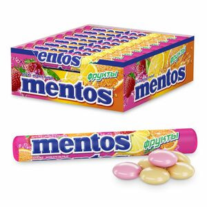 Драже жевательные MENTOS (Ментос) Фруктовый вкус 37 г