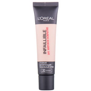 Крем для лица L’OREAL PARIS (Лореаль) Infaillible Непобедимый тональный с матирующим эффектом тон 20 Бежевый 35 мл