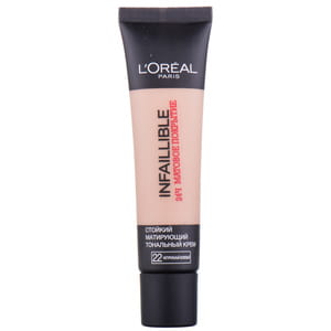 Крем для лица L’OREAL PARIS (Лореаль) Infaillible Непобедимый тональный с матирующим эффектом тон 22 Натуральный бежевый 35 мл