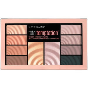 Палитра для век и лица MAYBELLINE New York (Мейбеллин Нью-Йорк) Total Temptation 8 теней + 2 хайлайтера