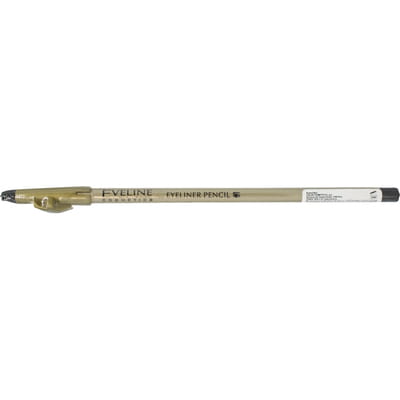 Карандаш для глаз EVELINE (Эвелин) Eyeliner Pencil с точилкой цвет черный 1,2 г