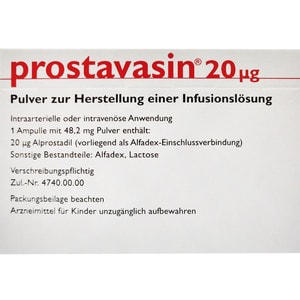 Вазапростан (Prostavasin) пор. д/р-ну д/інф. амп. 20мкг №10