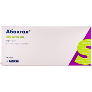 Абактал конц. д/р-ра д/инф. 400мг/5мл амп. 5мл №10