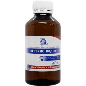 Перекись водорода раствор 3% лосьон для наружного применения флакон 200 мл