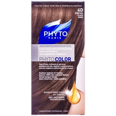 Крем-краска для волос PHYTO (Фито) Фитоколор тон 4 Д русо-каштановый золотистый