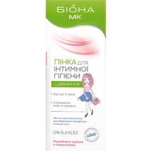 Пенка для интимной гигиены БИОКОН Доктор Биокон Биона Мисс для девочек 150 мл