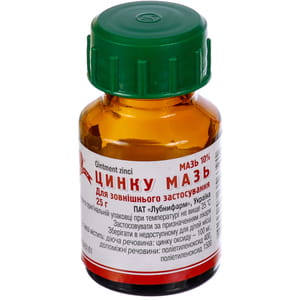 Цинку мазь 10% банка 25г