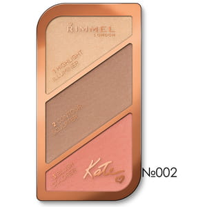 Набор для скульптурирования лица RIMMEL (Риммель) Kate Sculpting Palette тон 002 18,5 г