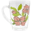 Чашка стеклянная Капучино Цветы, фрукты в ассортименте 300 мл
