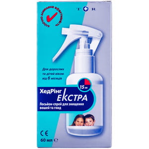 Лосьйон-спрей від педикульозу Хедринг Екстра 4% 60 мл