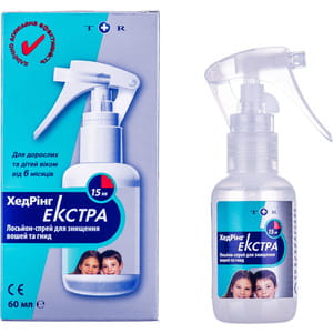 Лосьйон-спрей від педикульозу Хедринг Екстра 4% 60 мл