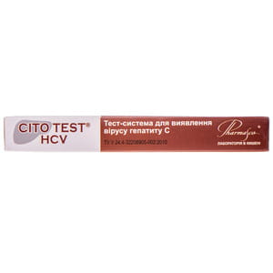 Тест CITO TEST (Ціто Тест) HCV для визначення антитіл до вірусу гепатиту С в цільній крові, сировотці та плазмі 1 шт
