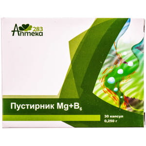 Капсули заспокійливі Пустирник Mg+B6 3 блістера по 10 шт