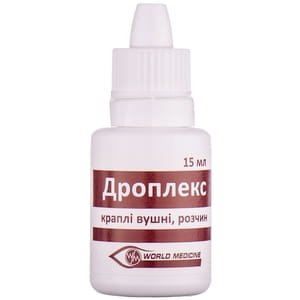Дроплекс краплі вушні р-н фл.-крапельн. 15 мл №1