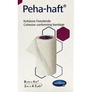 Бинт медицинский самофиксирующий Peha-haft (Пеха-Хафт) когезивный эластичный (тканый) размер 8см х 4м 1 шт