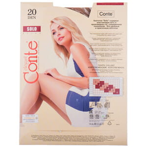 Колготки женские CONTE Elegant (Конте элегант) SOLO 20 den, размер 5, цвет Bronz