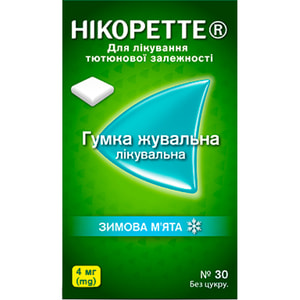 Никоретте зимняя мята жев. резинка 4мг №30
