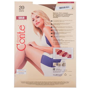 Колготки женские CONTE Elegant (Конте элегант) SOLO 20 den, размер 4, цвет Bronz