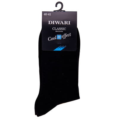 Носки мужские DIWARI (Дивари) CLASSIC COOL EFFECT 7C-23CП 010 цвет черный размер (стопа) 25 см 1 пара