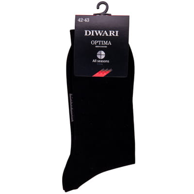 Носки мужские DIWARI (Дивари) OPTIMA All seasons 7C-43CП 000 цвет черный размер (стопа) 27 см 1 пара
