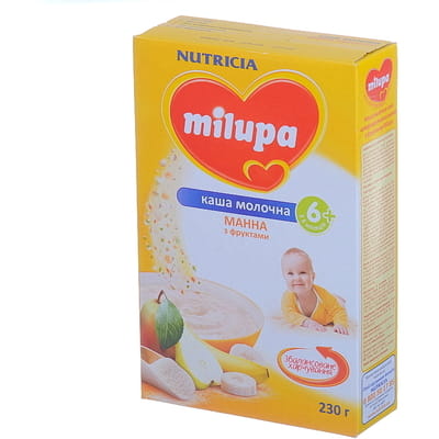 Каша молочная детская Нутриция Milupa (Милупа) Манная с фруктами 230 г