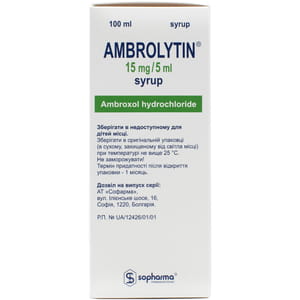 Амбролитин сироп 15мг/5мл фл. 100мл