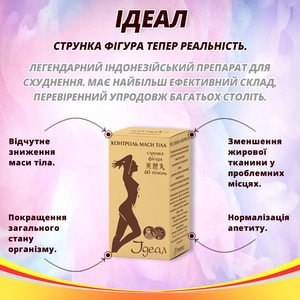 Ідеал пілюлі для контроля маси тіла флакон 60 шт
